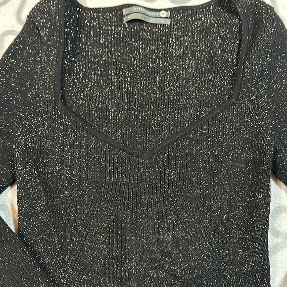 Anthropologie Black Sweetheart Sweater - Picture 3 of 6